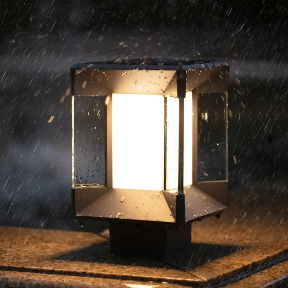 Solar Powered Outdoor Square Pillar Lights - Waterproof LED Landscape Lighting for Garden, Pathway, and Driveway - Energy Efficient & Weather Resistant