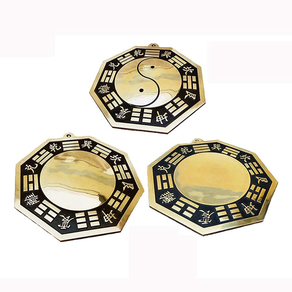 **Authentic Feng Shui Bagua Mirror - Pure Copper Chinese Feng Shui Protection Amulet for Home & Office - Deflect Negative Energy & Evil Spirits (Convex Mirror) - Perfect for Doorways, Windows & Sacred Spaces**