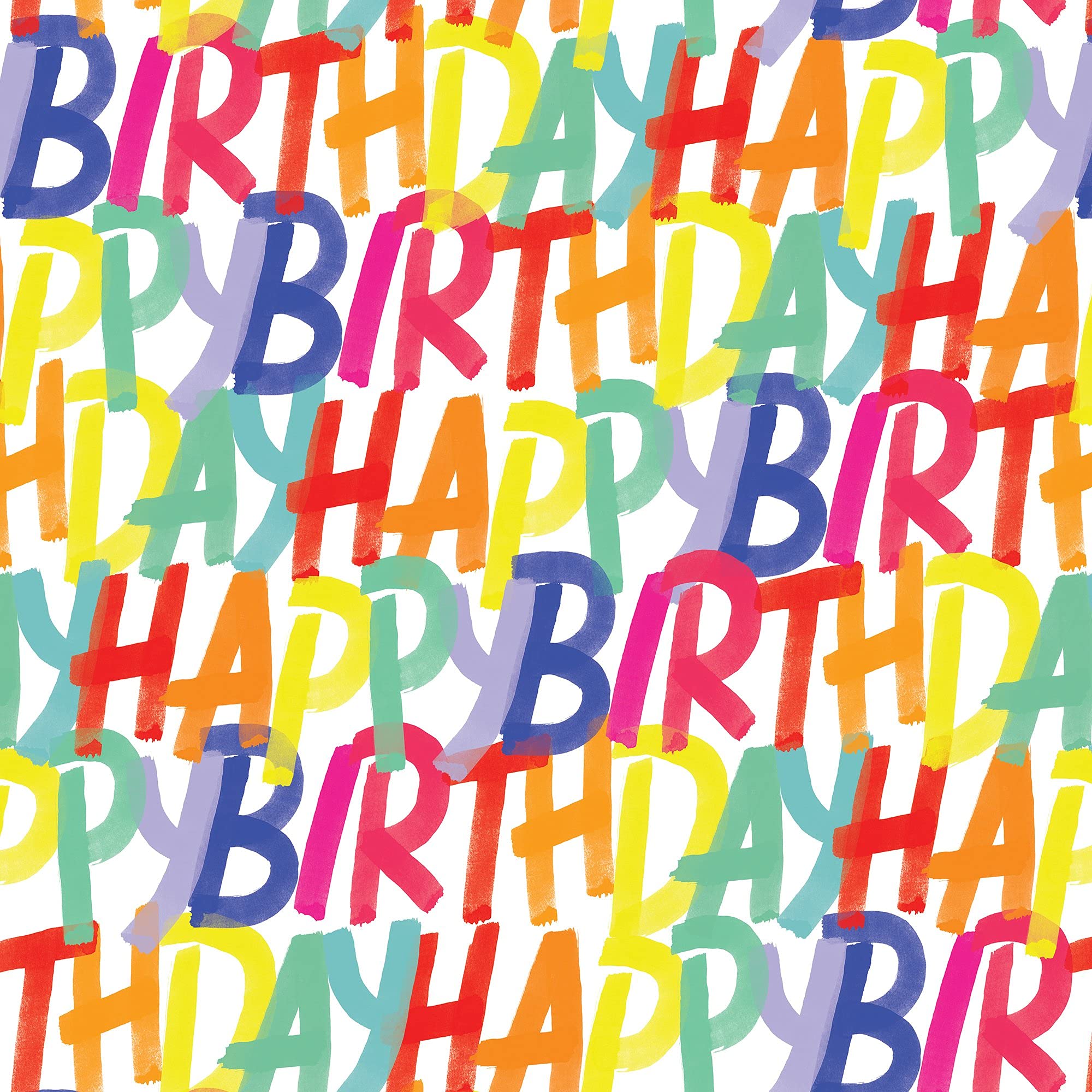 Jillson Roberts Rainbow Birthday Gift Wrapping Paper - 8 Rolls (5ft x 30in) for Party Decorations, Present Wrapping & Holiday Crafts