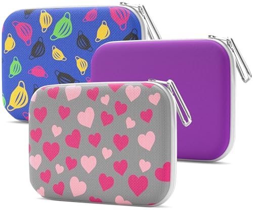 3Pcs - Hearts, Masks, Purple