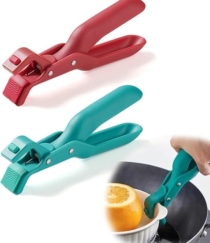 DREWIT STAR Anti-Scald Bowl Holder Clip - Heat-Resistant Kitchen Gripper for Hot Bowls, Plates & Pans - Secure Tongs Clamp for Safe Cooking & Serving - Perfect for Baking, Meal Prep & Dining