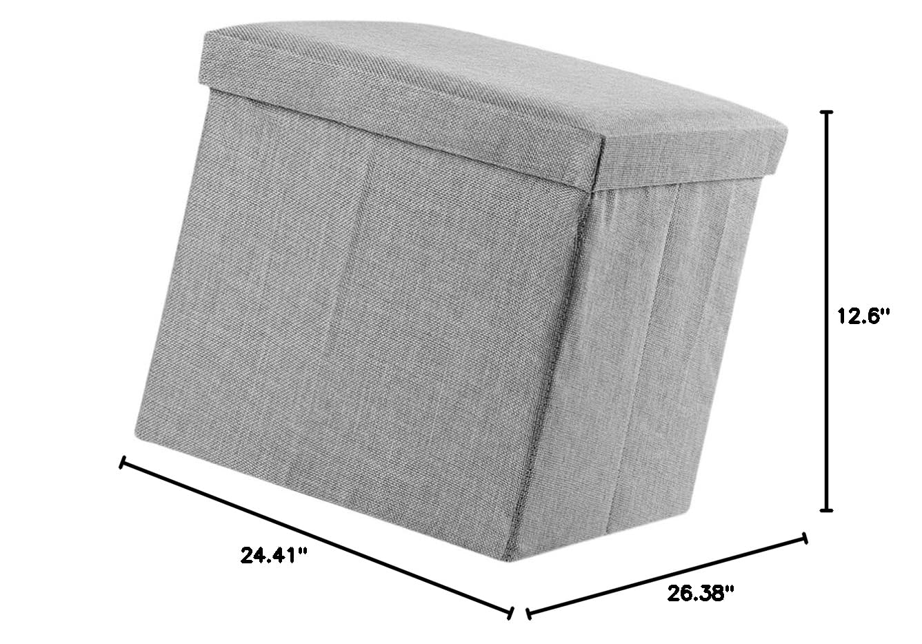 Foldable Fabric Foot Rest Stool with Storage - Portable Footstool for Home, Office & Travel - Organizer Cube for Sundries & Small Items - Perfect for Relaxing, Reading & Working