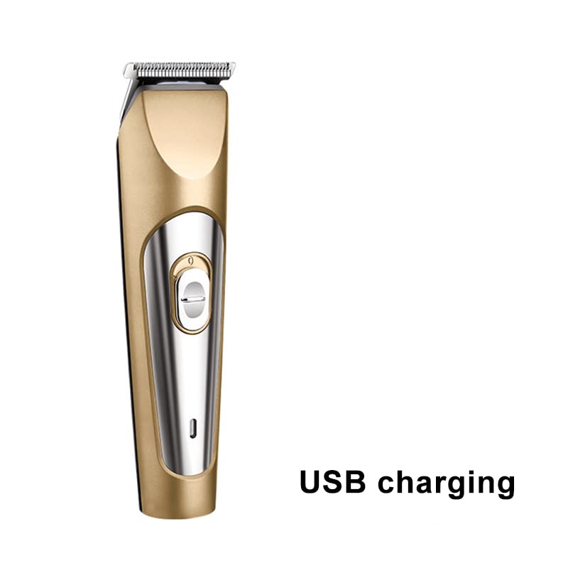 Professional Hair Clippers for Men - USB Rechargeable Electric Hair Trimmer & Shaver with Gold Finish | Barber Salon Tool for Home Haircuts, Beard Trimming & Grooming | Perfect for DIY Styling & Professional Use