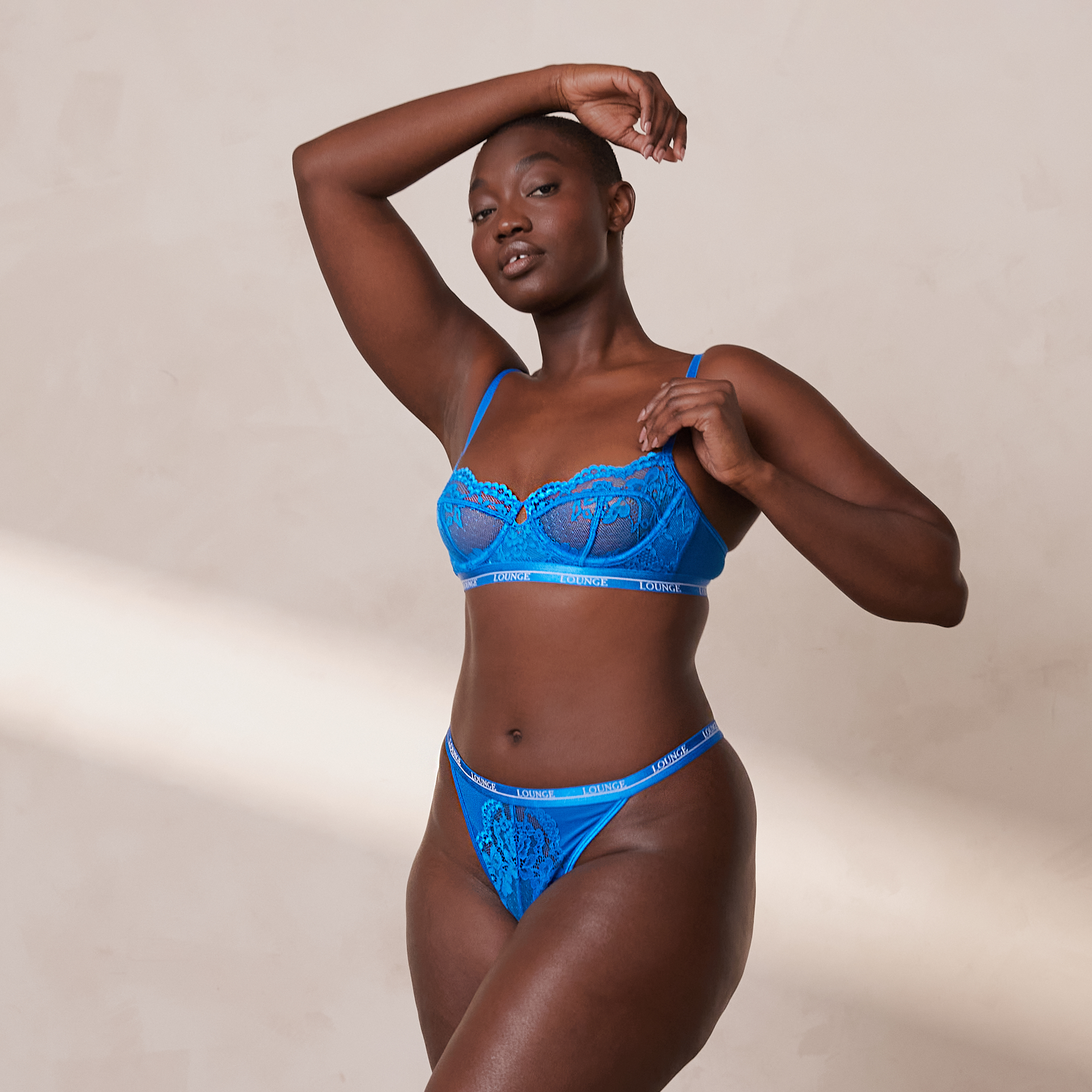 Blossom Balcony Bra in Cobalt Blue - Comfortable Lace Underwire Bra for Women | Perfect for Everyday Wear, Date Nights & Special Occasions