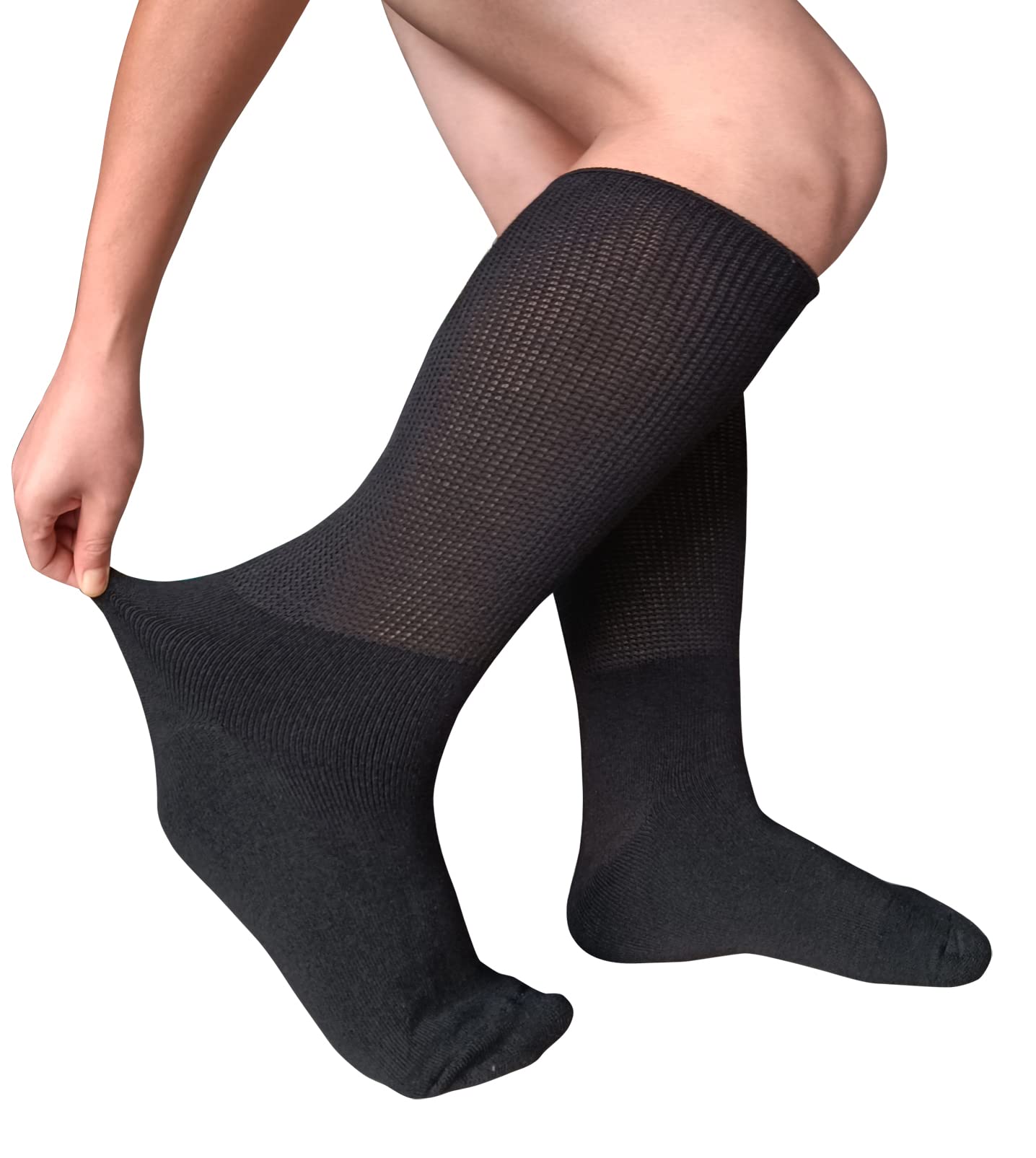 **Extra Wide Diabetic Socks for Swollen Feet & Lymphedema - Non-Binding Hospital Socks for Men & Women - Comfortable Walking Boot & Cast Socks - Ideal for Post-Surgery, Bariatric Care & Daily Comfort**