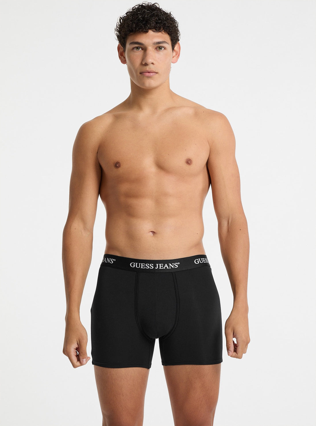 Guess Jeans Black & White 2 Pack Boxer Briefs for Men - Soft Cotton Underwear with Comfortable Waistband - Perfect for Everyday Wear, Gym & Travel