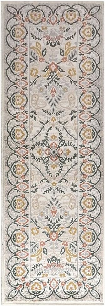 Jacinda Rustic Floral Paisley Indoor Area Rug - Non-Slip Living Room Runner Carpet for Home Decor, Bedroom, Entryway