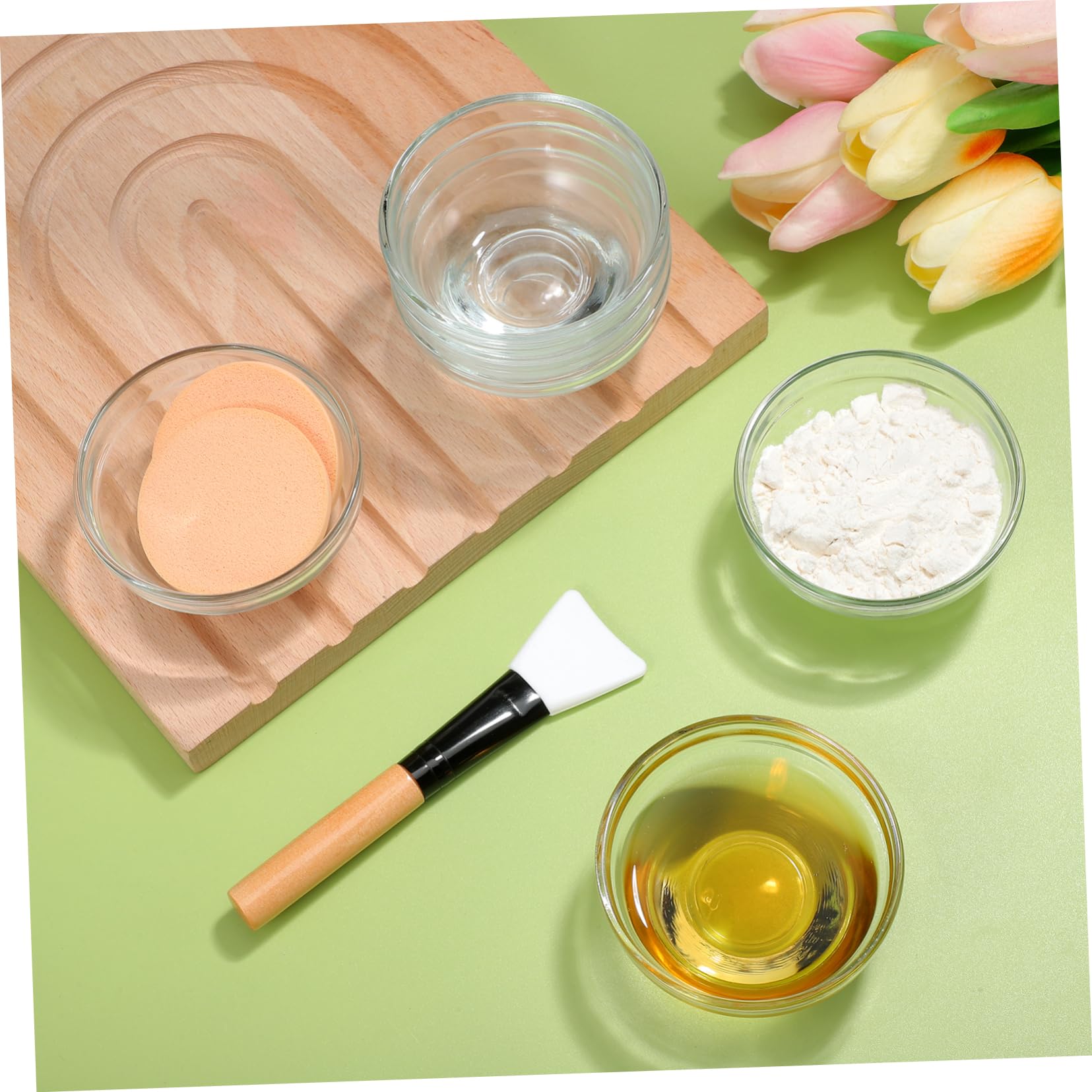10-Piece Transparent Glass Mask Mixing Bowls - Small Facial Dishes for Black Tea Masks, Moisturizers, Fruit & Sauce - Kitchen Storage & Beauty Organizer (Perfect for DIY Skincare, Food Prep & Serving)