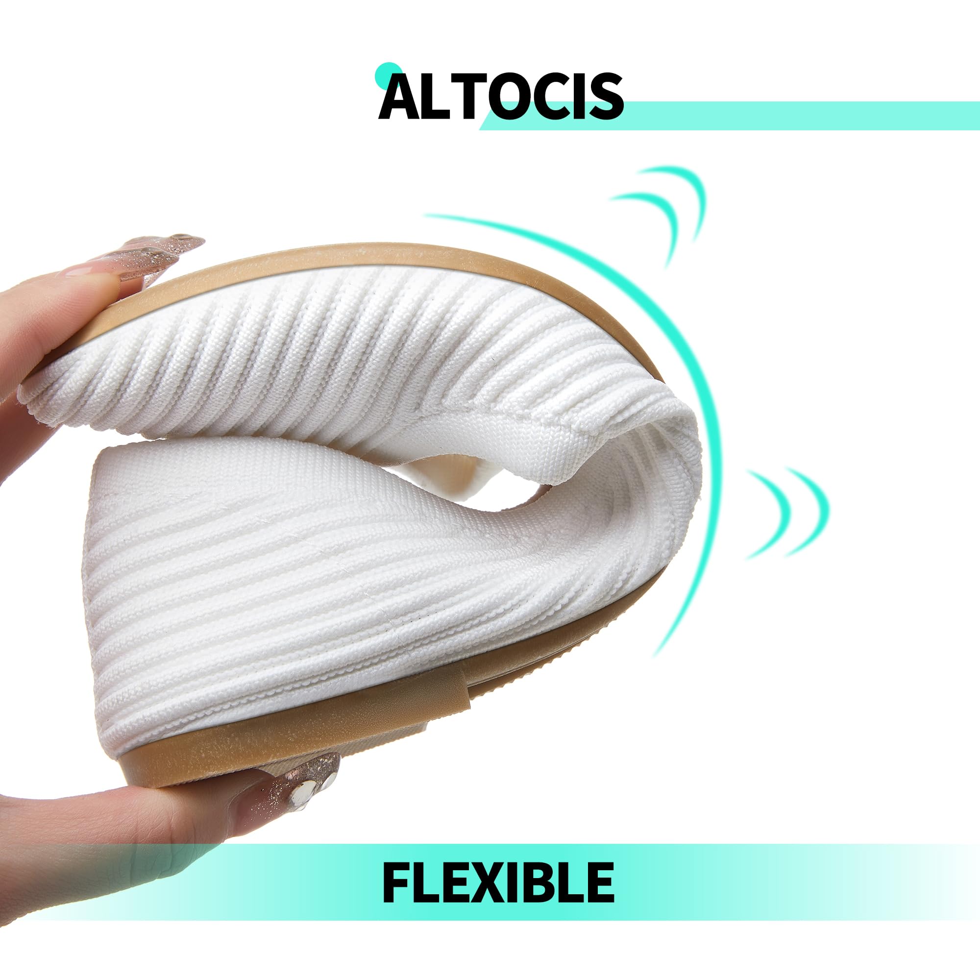 ALTOCIS Women's Knit Ballet Flats - Comfortable Pointed Toe Dress Shoes for Ladies - Soft Casual Ballerina Walking Flats - Perfect for Office, Travel & Everyday Wear