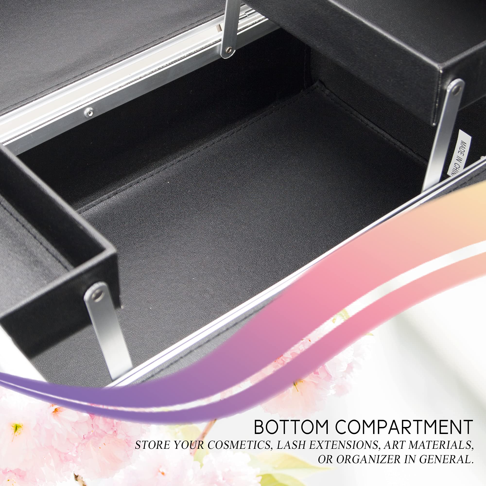Ver Beauty 6-Tier Lockable Makeup Organizer - Professional Cosmetic Travel Kit & Makeup Artist Supplies - Lightweight Aluminum Train Case for Portable Vanity (Silver) | Perfect for Travel, Salon, Home Storage & Professional Makeup Artists