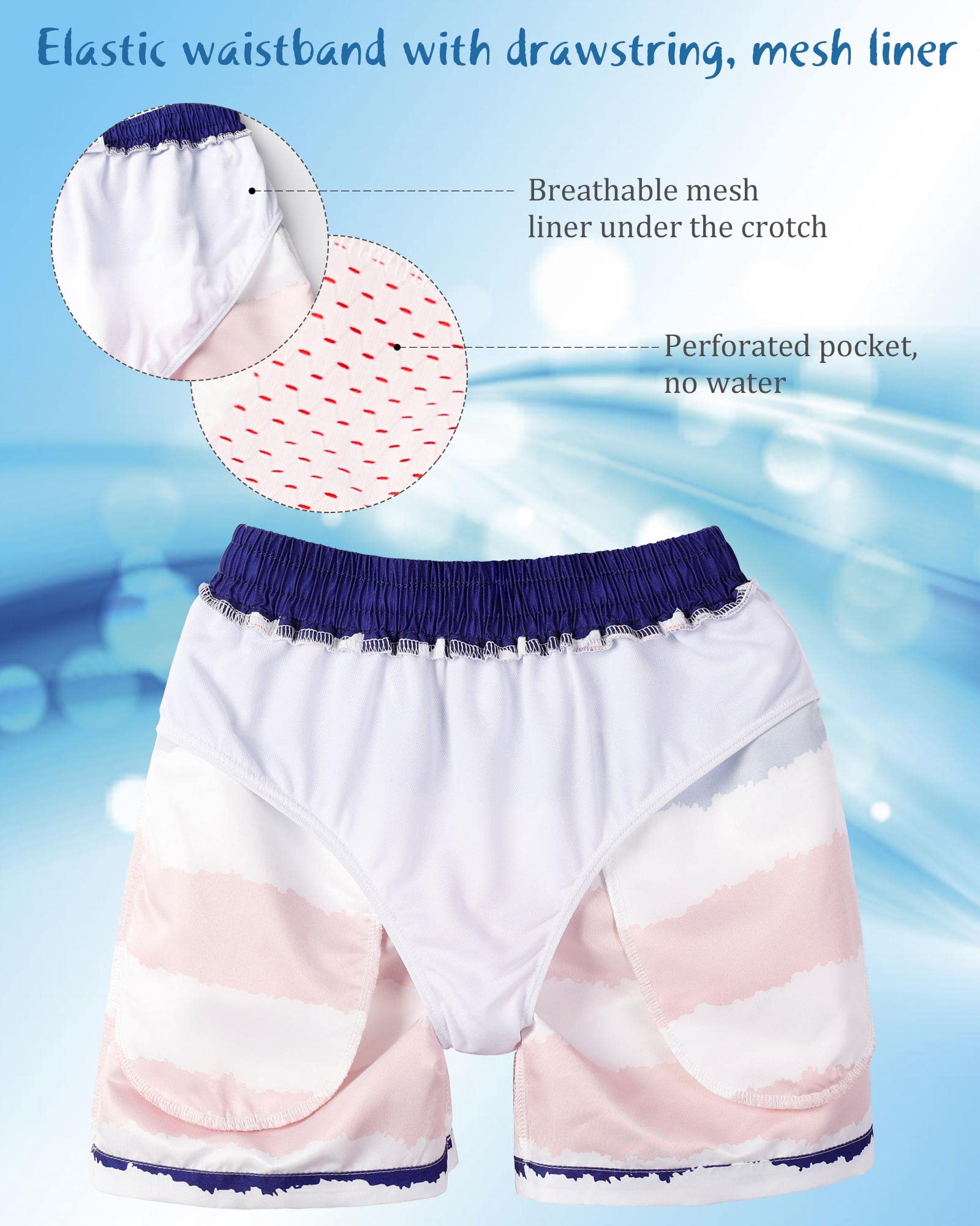 BAOHULU Boys Swim Trunks Quick-Dry Kids Swim Shorts with Drawstring - Lightweight Beach Board Shorts for Swimming, Surfing & Summer Water Activities
