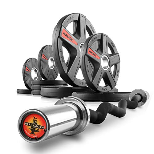 06) CURL BAR and 95 lb Set
