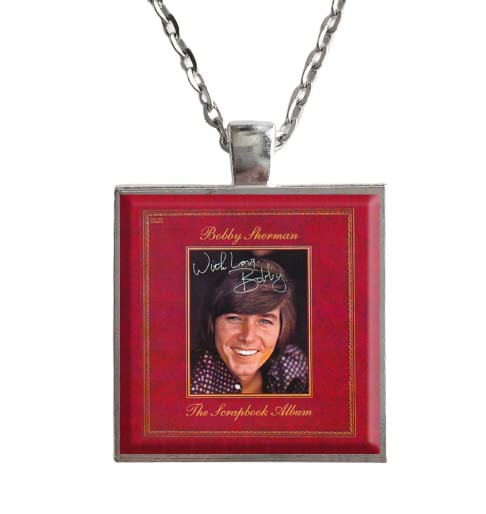 Bobby Sherman The Scrapbook Album Cover Art Pendant Necklace - Vintage Music Jewelry Gift for Fans, Collectors & Music Lovers - Perfect for Concerts, Parties & 70s Retro Fashion