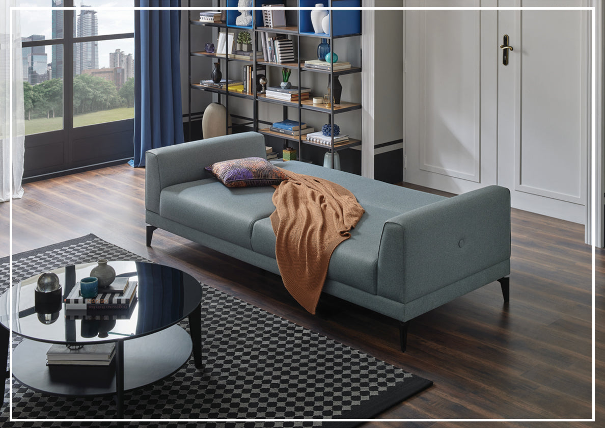 Enza Home Cordell 3-Seater Polyester Convertible Sofa Bed with Ergonomic Back Cushion - Comfortable Sleeper Sofa for Small Spaces, Living Room & Guest Room