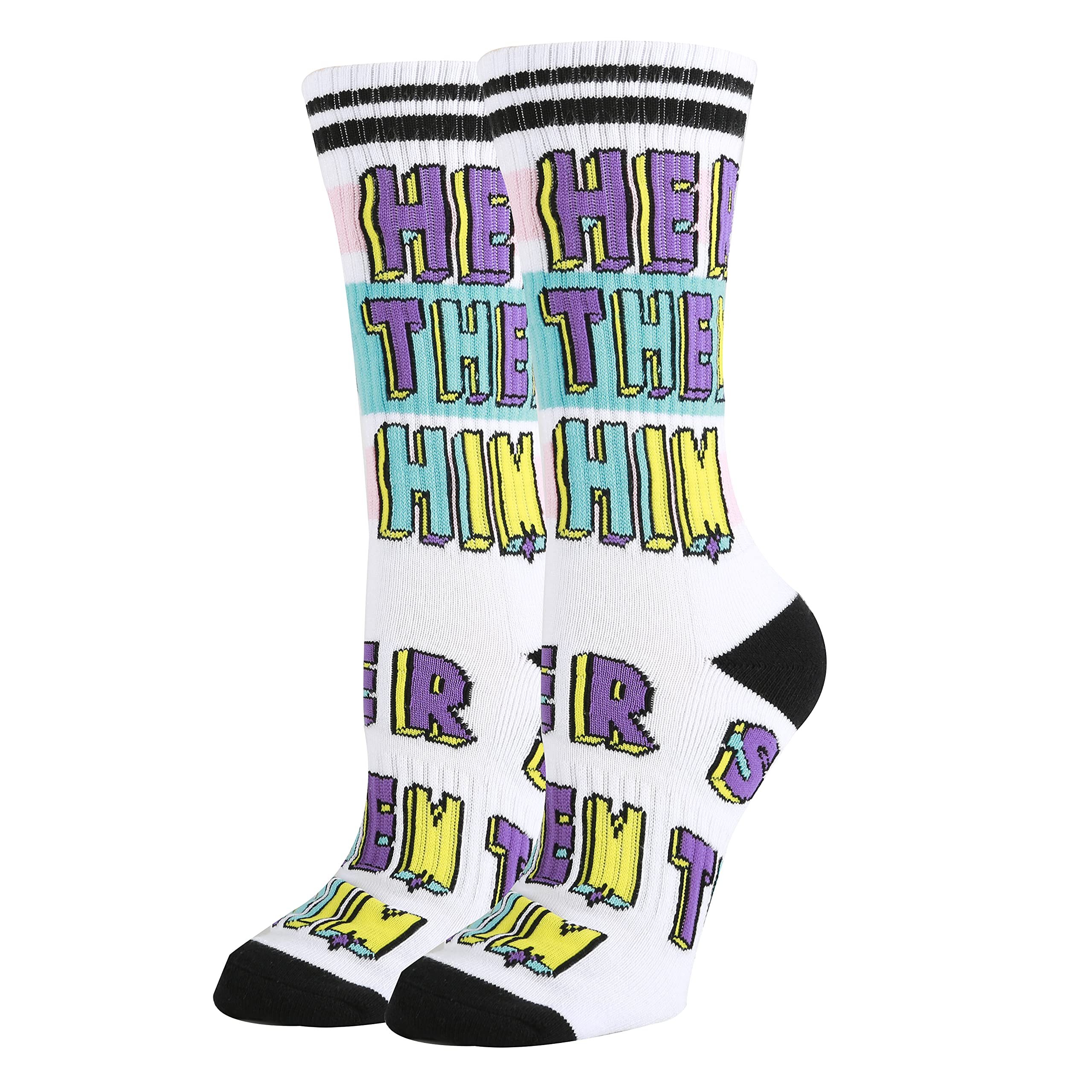 Oooh Yeah Women's Fun Novelty Crew Socks - Positive & Crazy Cool Socks for Everyday Wear, Gifts, and Office Humor