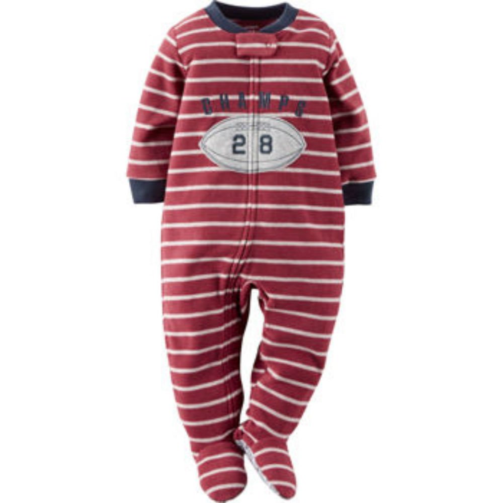 Carters Boys' Fleece Blanket Sleeper Pajamas - Soft & Warm Baby Sleepwear for 12 Months - Perfect for Winter Nights & Cozy Bedtime