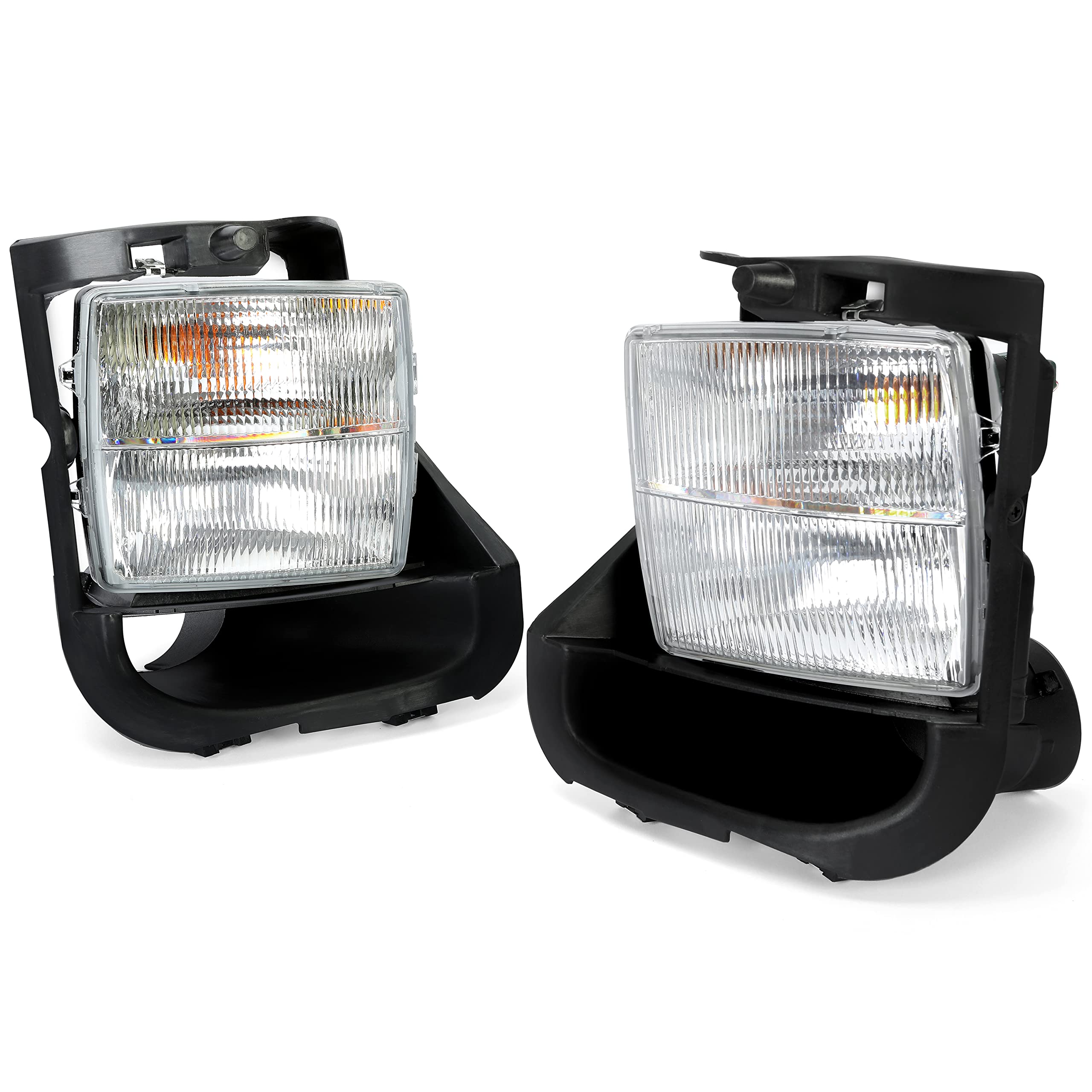 Kojem Clear Lens Fog Light & Signal Light Pair Replacement for 2004-2007 Cadillac CTS-V | Compatible with GM2592153 GM2593153 25753699 25753700 15140707 15140708 | Perfect for Night Driving & Off-Road Adventures