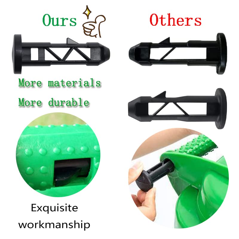 8 Pcs Heavy Duty Wheelie Bin Lid Hinge Pins - Durable Trash Can Hinge Replacement Parts for 120/240L Outdoor Bins (67mmx31mm, Black) - Perfect for Securing Waste Container Lids in Gardens, Yards & Public Spaces