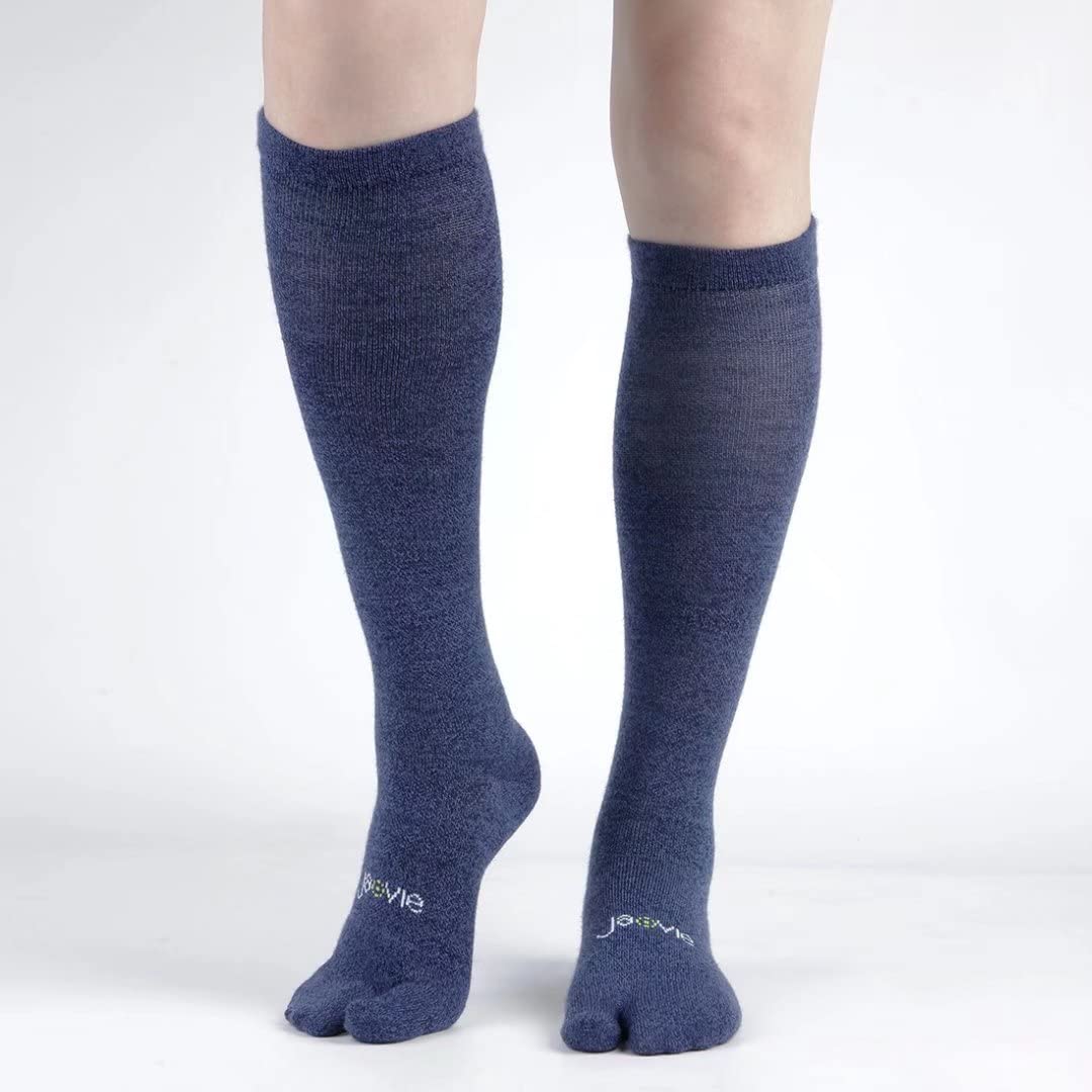 **JAVIE Comfy Flip Flop Tabi Socks - 76% Merino Wool Compression Socks for Women & Men - Split Toe Socks for Yoga, Running & Relaxation**