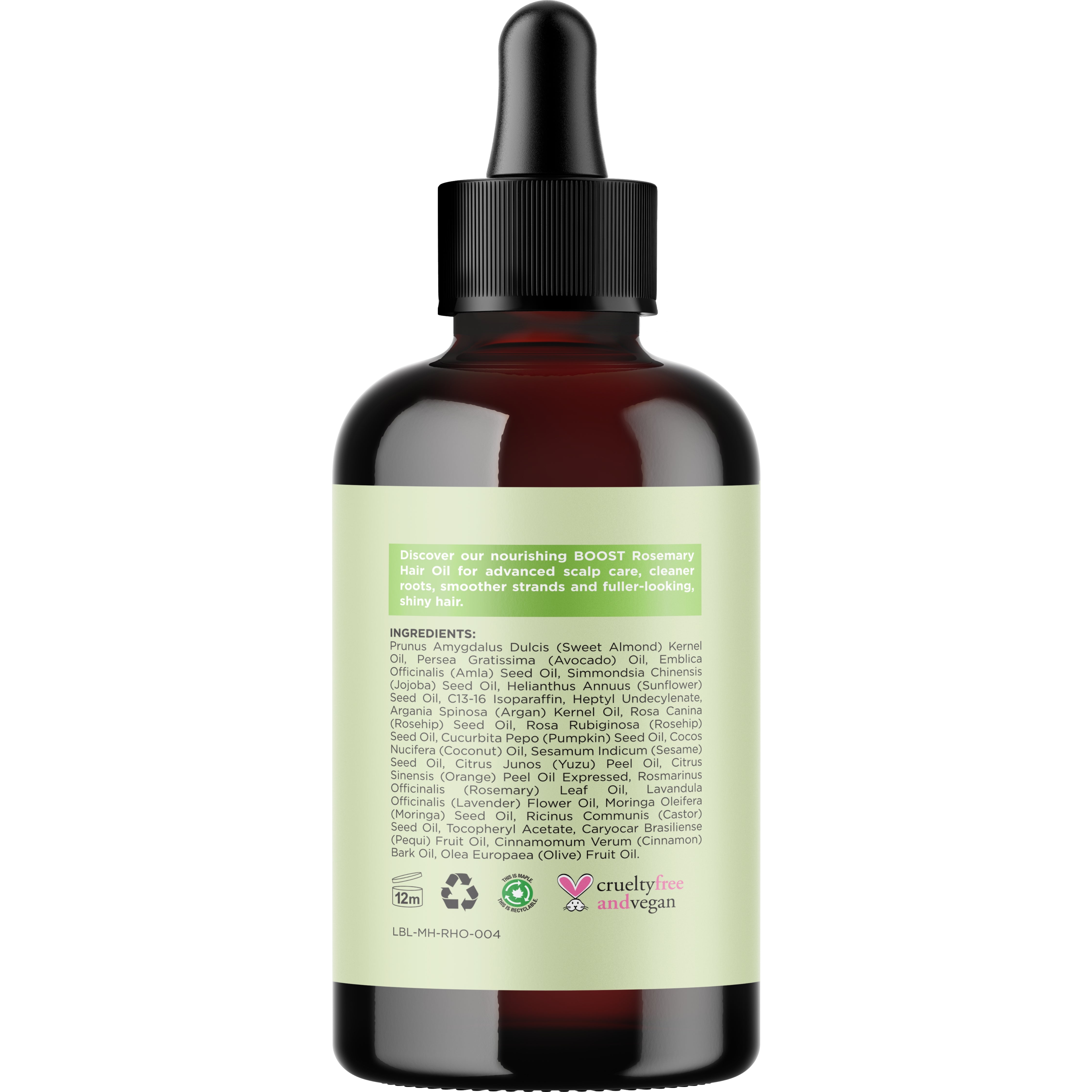 BOOST Rosemary Hair Oil for Hair Growth & Thickness - Natural Scalp Treatment for Dry, Damaged Hair - Perfect for Daily Use & Styling
