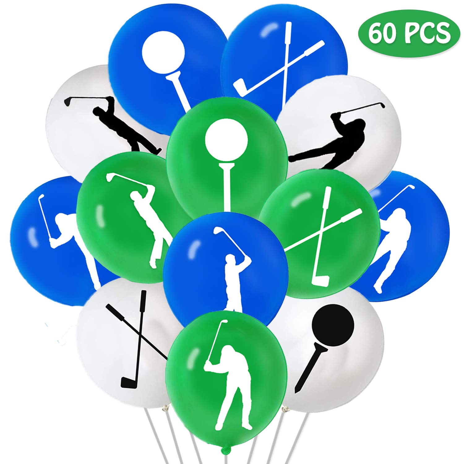 60PCS Golf Latex Balloons - Golf Themed Party Decorations for Baby Showers, Weddings & Birthdays | Perfect for Golf Lovers, Sports Themed Parties & Outdoor Events