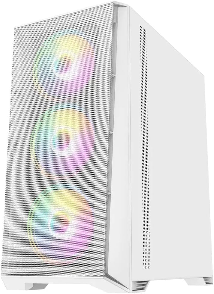 ADMI Gaming PC - AMD Ryzen 5 5500 Processor, NVIDIA RTX 3050 6GB GDDR6 Graphics, 16GB 3200MHz DDR4 RAM, 1TB NVMe SSD, 500W 80+ Bronze PSU, White RGB Mesh Case with WiFi - Preinstalled Windows 11 | Perfect for 1080p Gaming, Streaming & Content Creation