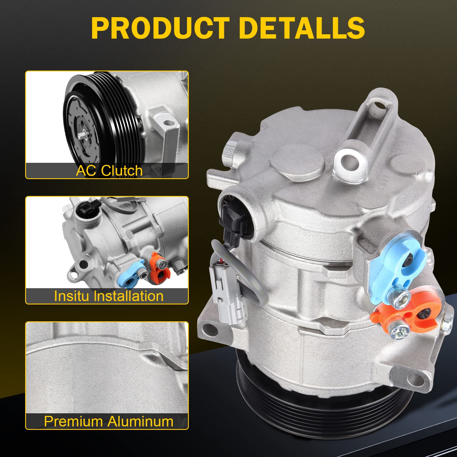 2009-2012 Dodge Caliber & 2009-2016 Jeep Patriot AC Compressor with Clutch - OEM Replacement Part 30011C - Perfect for Summer Cooling & Auto AC Repair