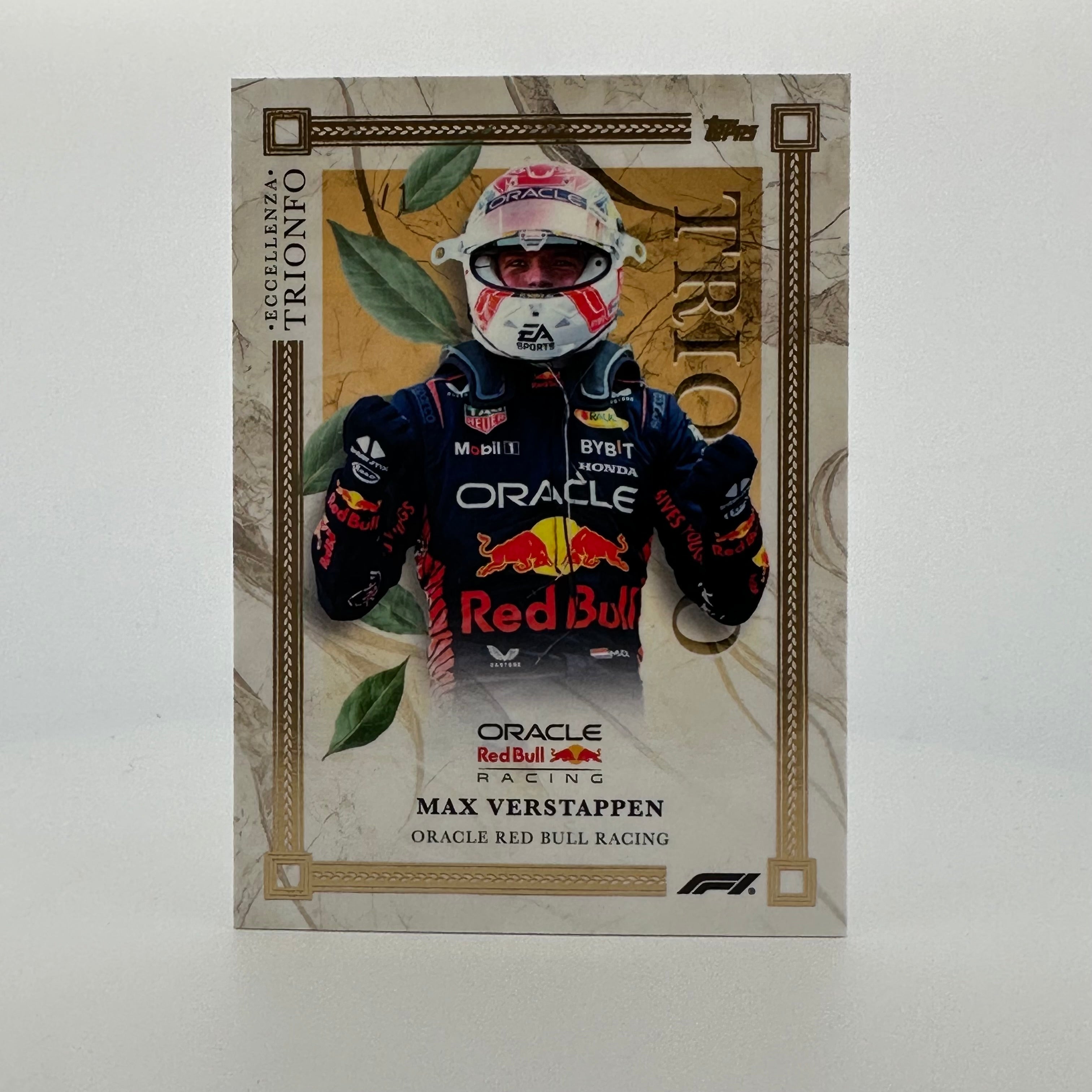 1/1 Gold Max Verstappen 2023 Eccellenza Triumph - Limited Edition Collectible F1 Racing Memorabilia for Fans & Display at Home/Office