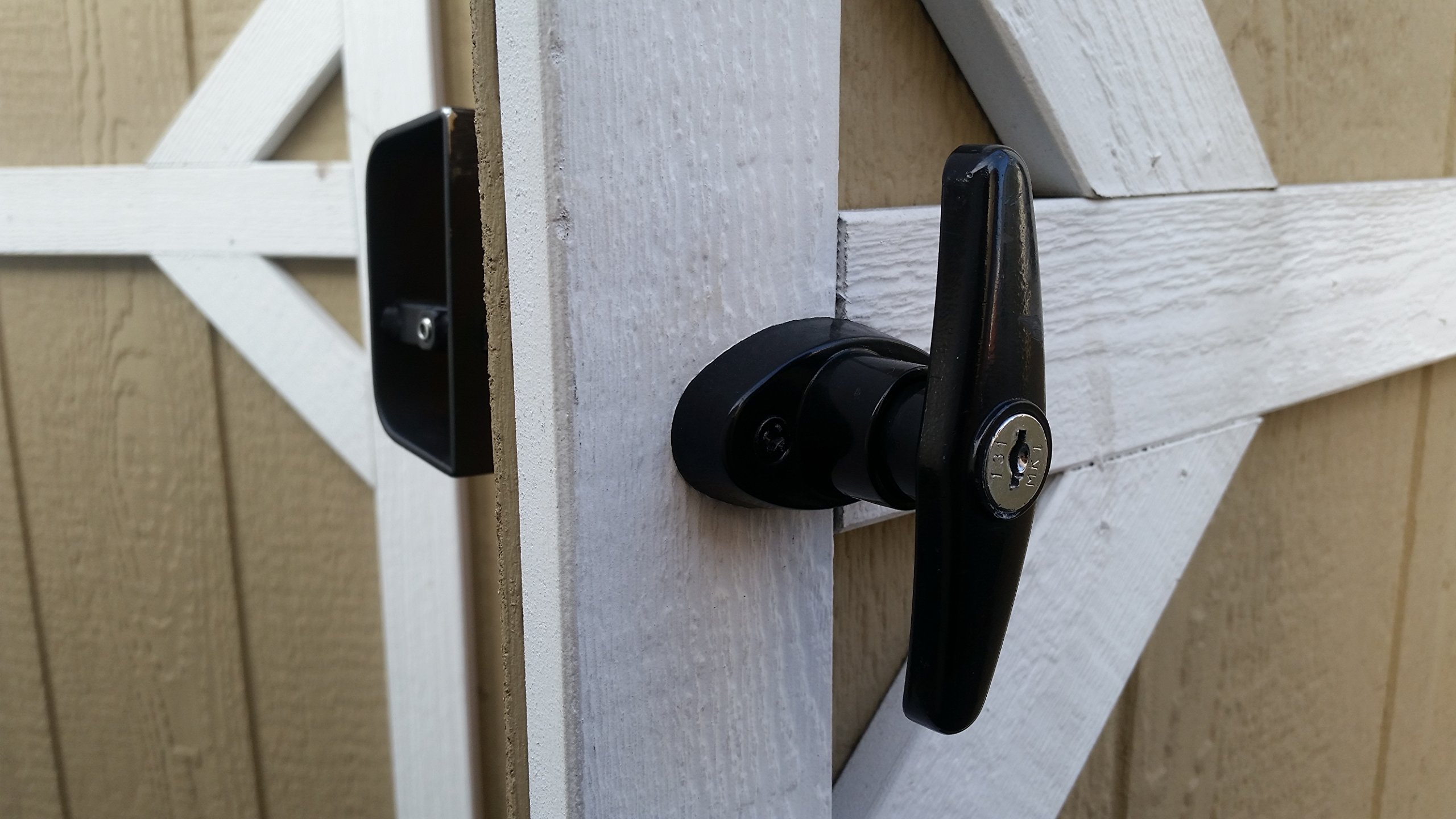 Heavy Duty Shed Door T-Handle Lock Kit with 5.5