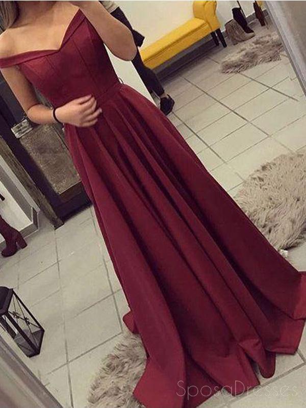 Elegant Off Shoulder Maroon Backless Long Prom Dress for Evening Party | Custom Formal Gown for Homecoming, Prom Night & Special Occasions