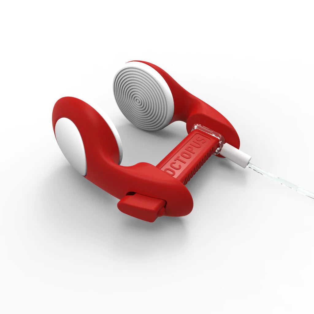 Octopus Freediving Nose Clip - Classic Ruby Red for Snorkeling, Spearfishing & Underwater Photography | Comfortable Anti-Leak Design