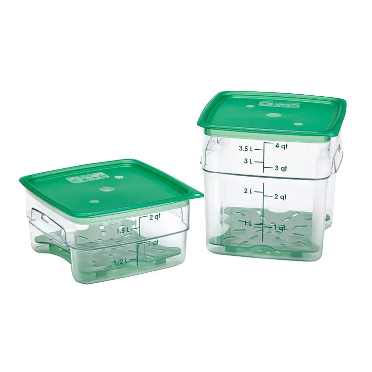Cambro 2SFSFPDPP265 CamSquare FreshPro Drain Shelf - Fits 2 & 4 Quart Containers - Perfect for Commercial Kitchens & Food Storage Organization