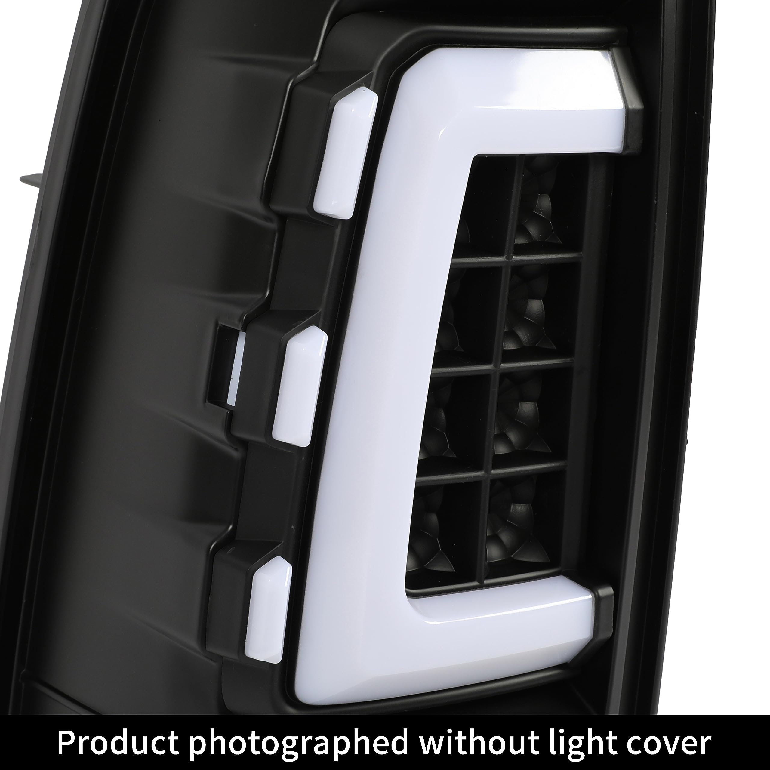 Kojem LED Tail Lights for 1999-2006 Chevy Silverado & 1999-2002 GMC Sierra 1500/2500/3500 - Black Housing with Clear Lens LED Tube Bar Taillight - Upgrade Your Truck's Style & Night Visibility
