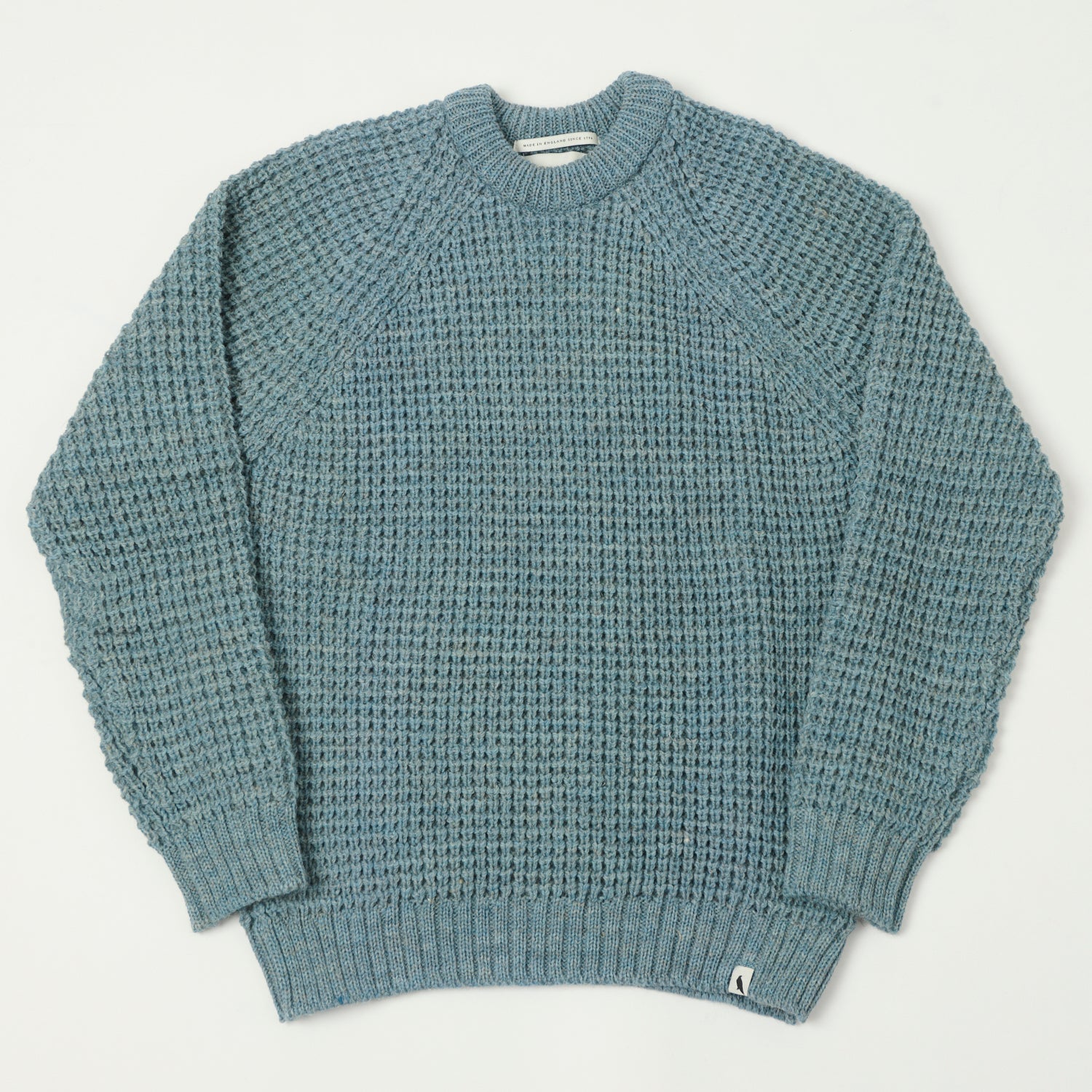 Peregrine Waffle Crew Neck Sweater - Soft Thermal Knit Pullover for Men & Women | Seafoam Green | Cozy Winter Wear for Outdoor Activities & Casual Style