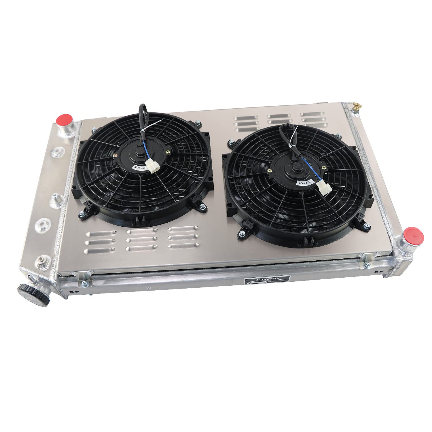 High-Performance 3 Row Aluminum Radiator with Fan Shroud & Relay Kit - Compatible with 1973-1980 Chevy/GMC C/K 10 20 30 Pickup Suburban, 1970-1981 Camaro, 1978-1987 Monte Carlo, 1978-1988 Cutlass Supreme & More - Perfect for Engine Cooling & Restoration Projects