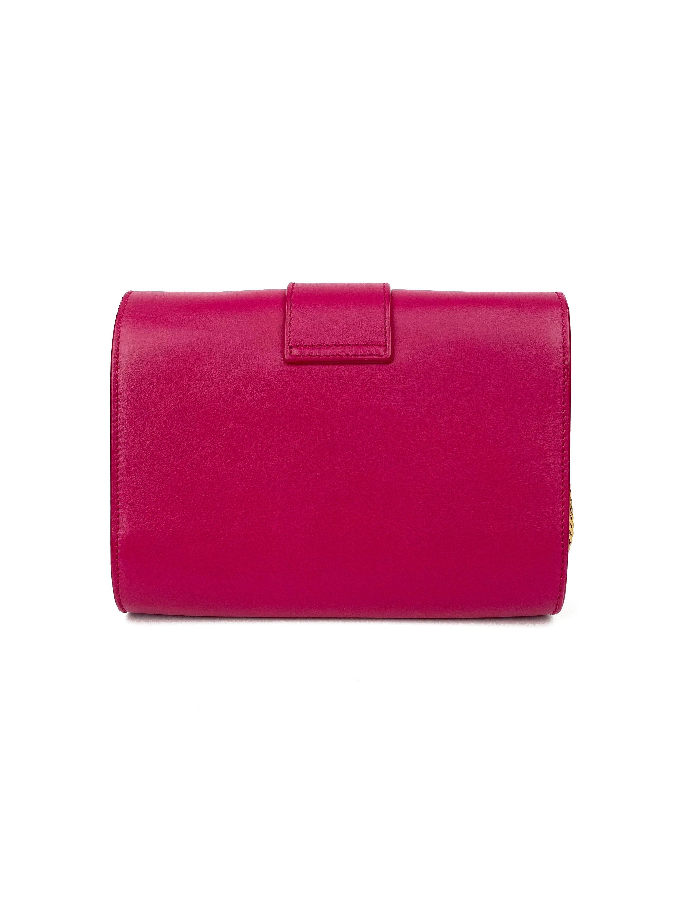 Saint Laurent Mini Pink Ligne Crossbody Bag - Luxury Designer Shoulder Purse for Women | Perfect for Date Night, Parties & Everyday Use