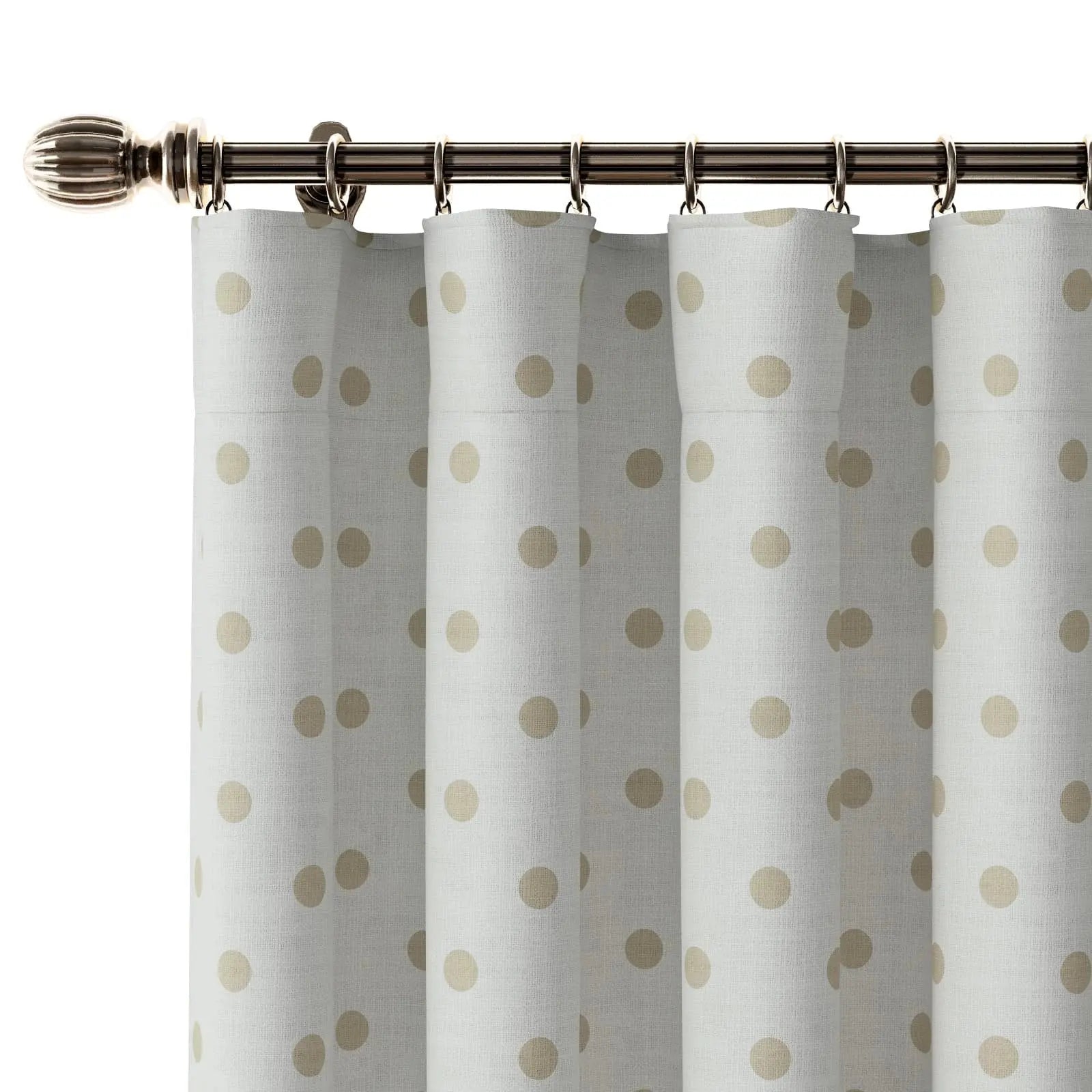 Stefana Silver Print Linen Curtains - Soft Top Blackout Drapes for Living Room & Bedroom Window Treatments