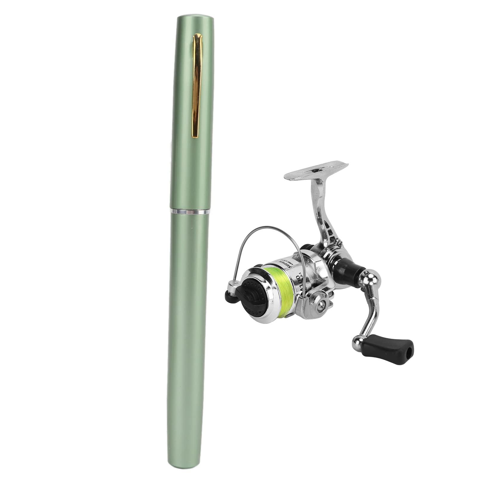 Sunicon Portable Pen-Shaped Fishing Rod - Mini Pocket Collapsible Spinning Fishing Pole Kit with Organizer | Telescopic Travel Fishing Gear for Camping, Hiking & Outdoor Adventures