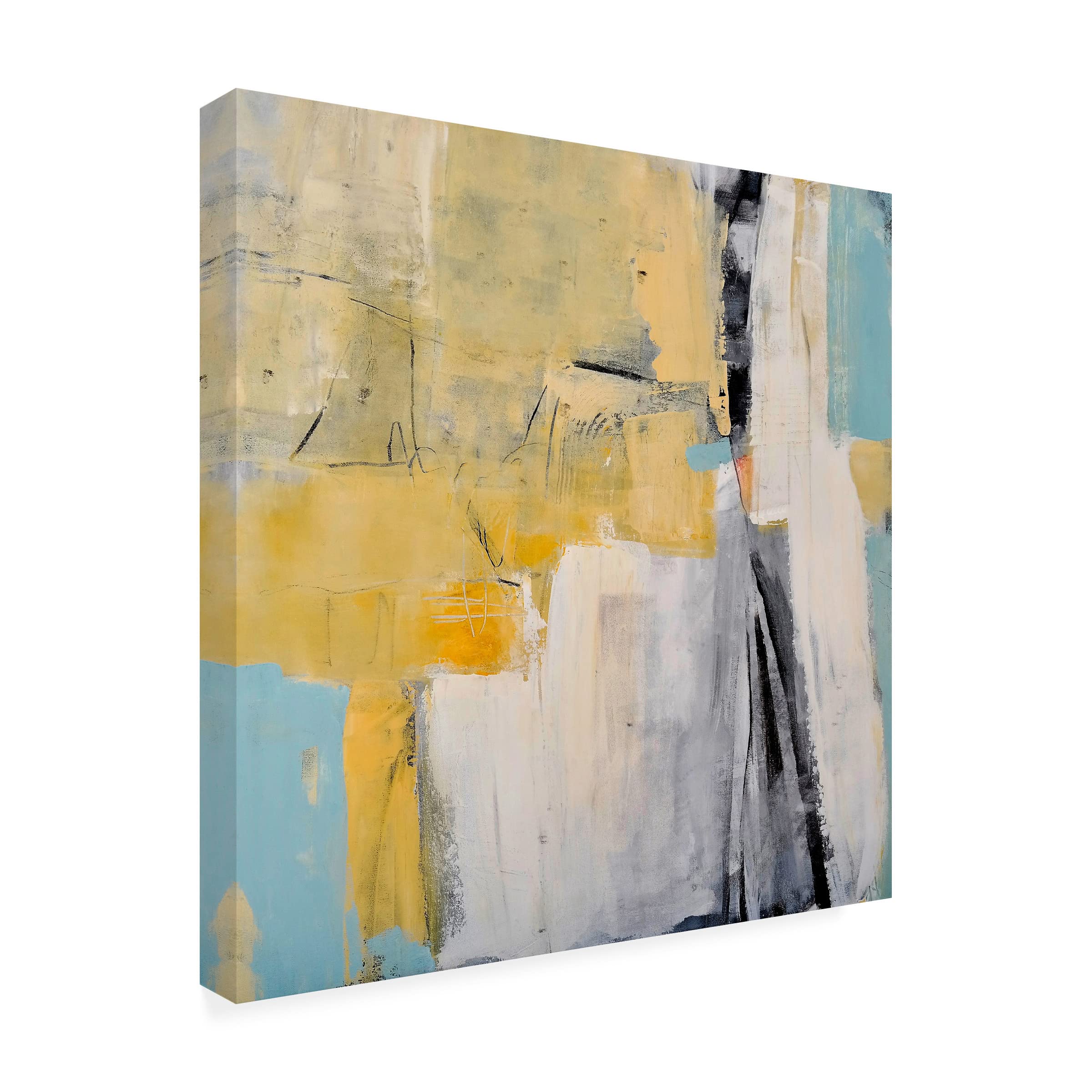 Trademark Fine Art 'Morning Rush II' Canvas Wall Art by Mila Apperlo - Modern Abstract Painting for Living Room, Bedroom & Office Decor