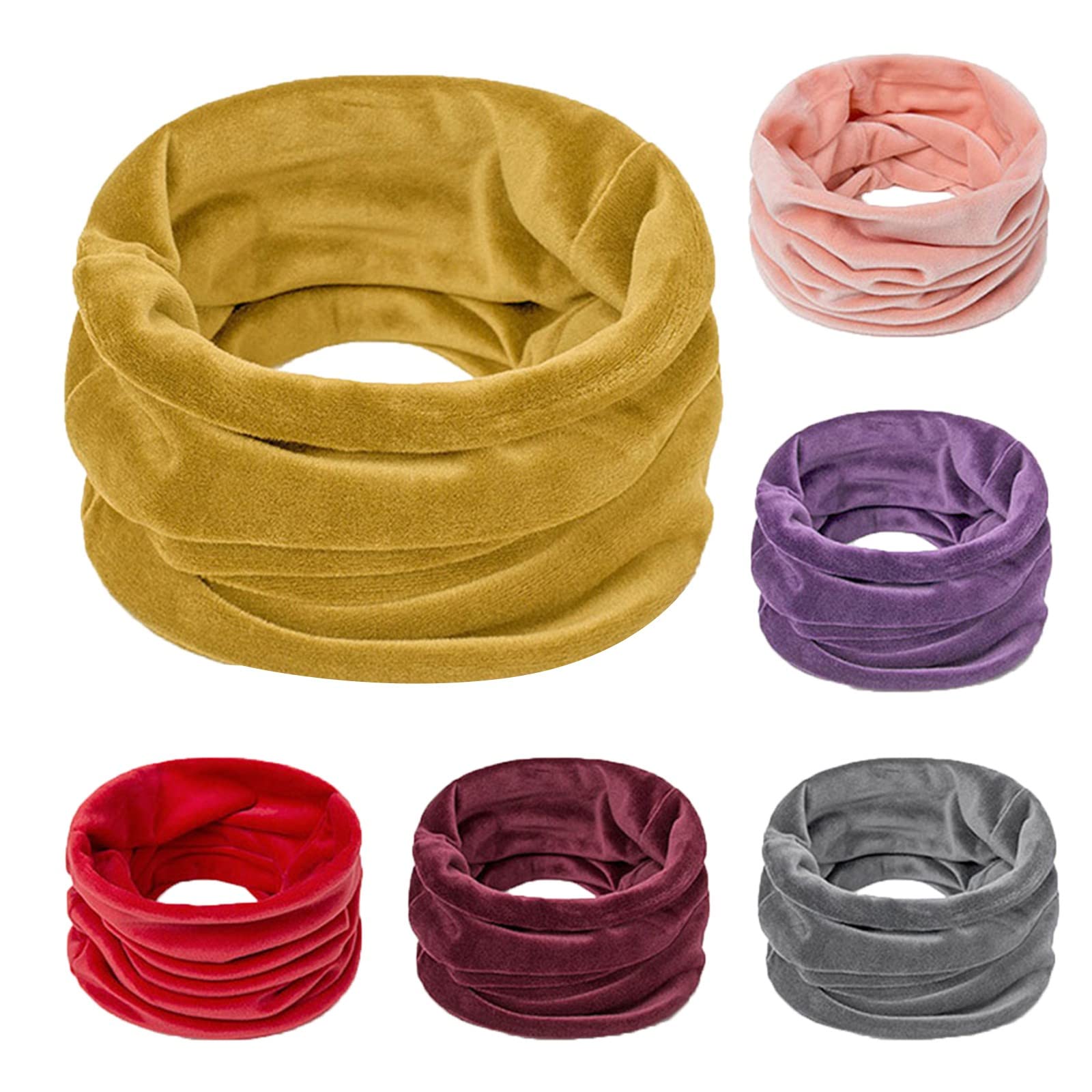 Winter Ski Neck Warmer for Women & Men - Gold Velvet Windproof Scarf & Thickened Collar - Hat Scarf Gloves Set - Perfect for Skiing, Snowboarding & Cold Weather - Under 5 lbs