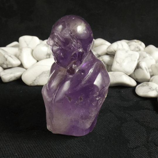 Natural Ametrine Buddha Statue Hand Carved Gemstone Figurine - Meditation, Home Decor, Spiritual Gift