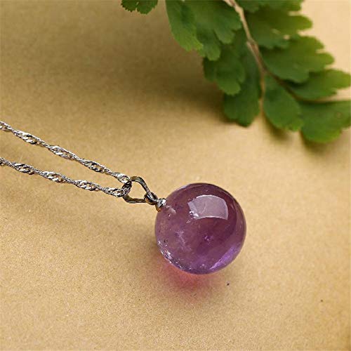 Natural Amethyst Gemstone Bead Pendant Necklace – Purple Crystal Quartz Energy Healing Jewelry for Love & Spiritual Gifts | Perfect for Meditation, Yoga & Everyday Wear