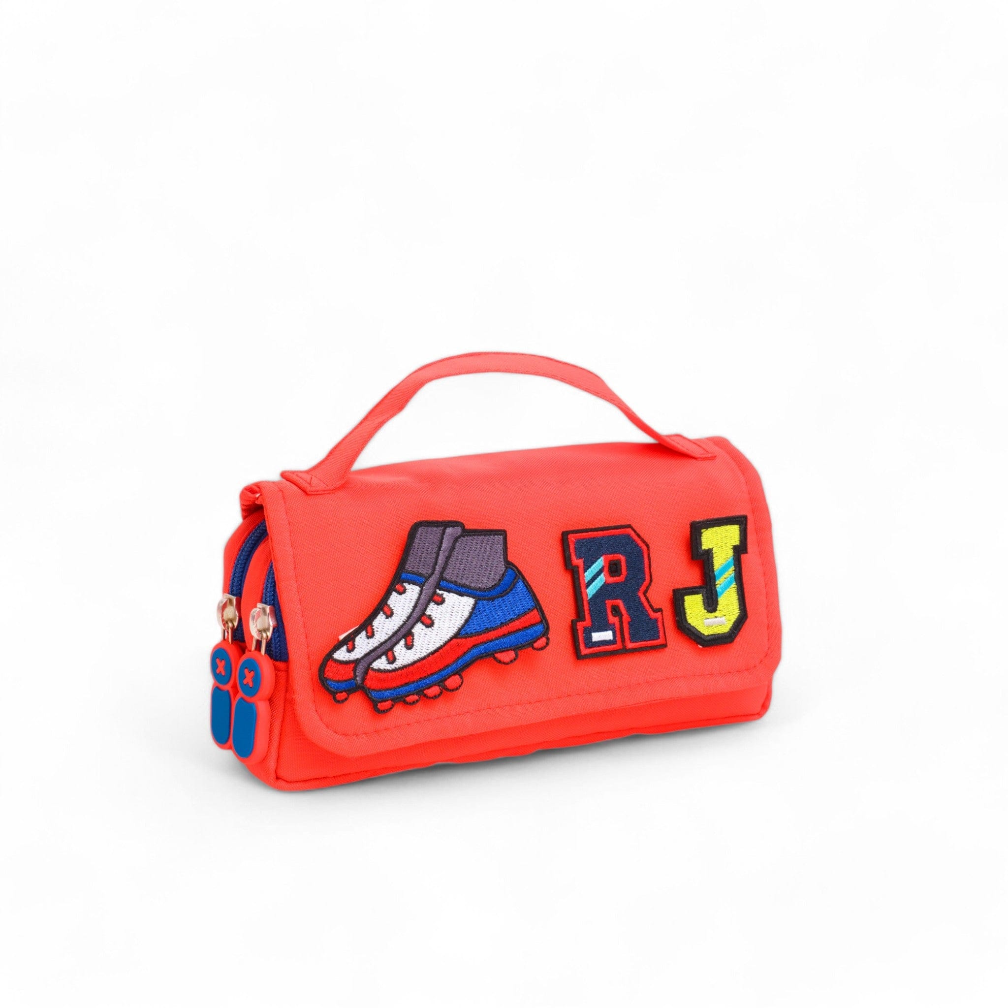 Moji Pencil Case - Durable Zipper Pouch for Pens, Markers & School Supplies (Red) - Perfect for Students, Office & Travel Organization