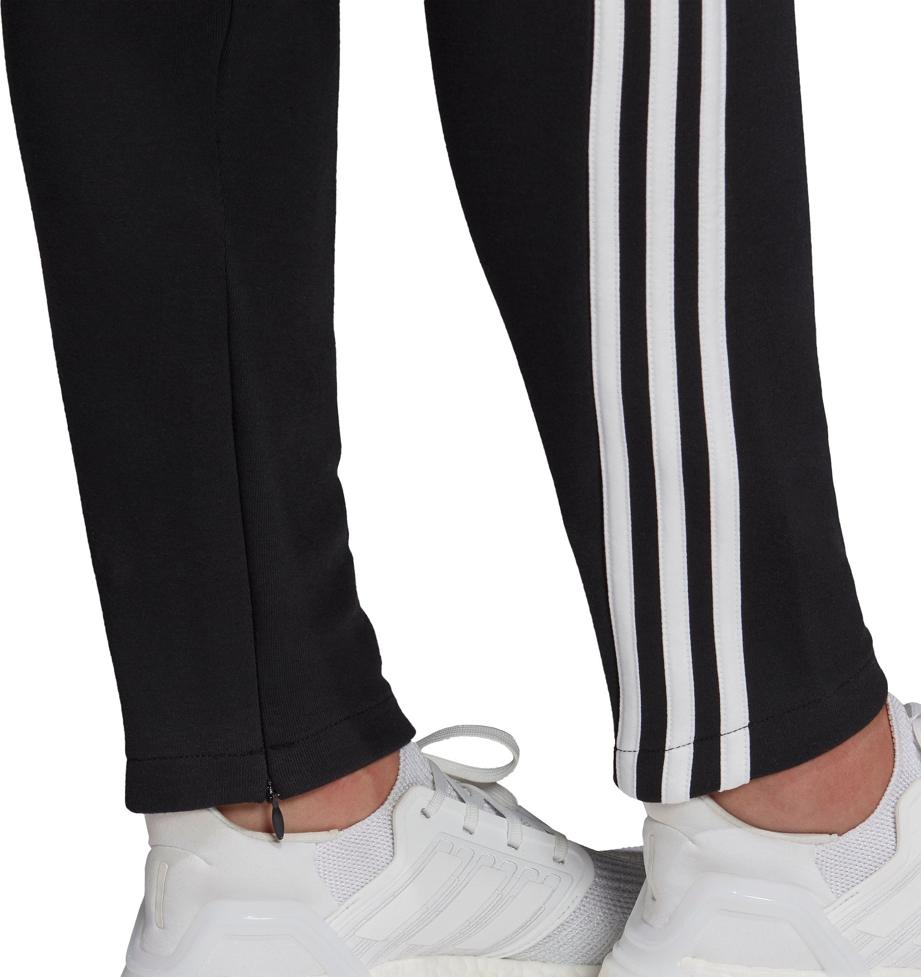 3 Stripes Doubleknit Zipper Pants for Women - Comfortable Athletic Trousers with Side Stripes & Zipper Closure - Perfect for Yoga, Running & Casual Wear