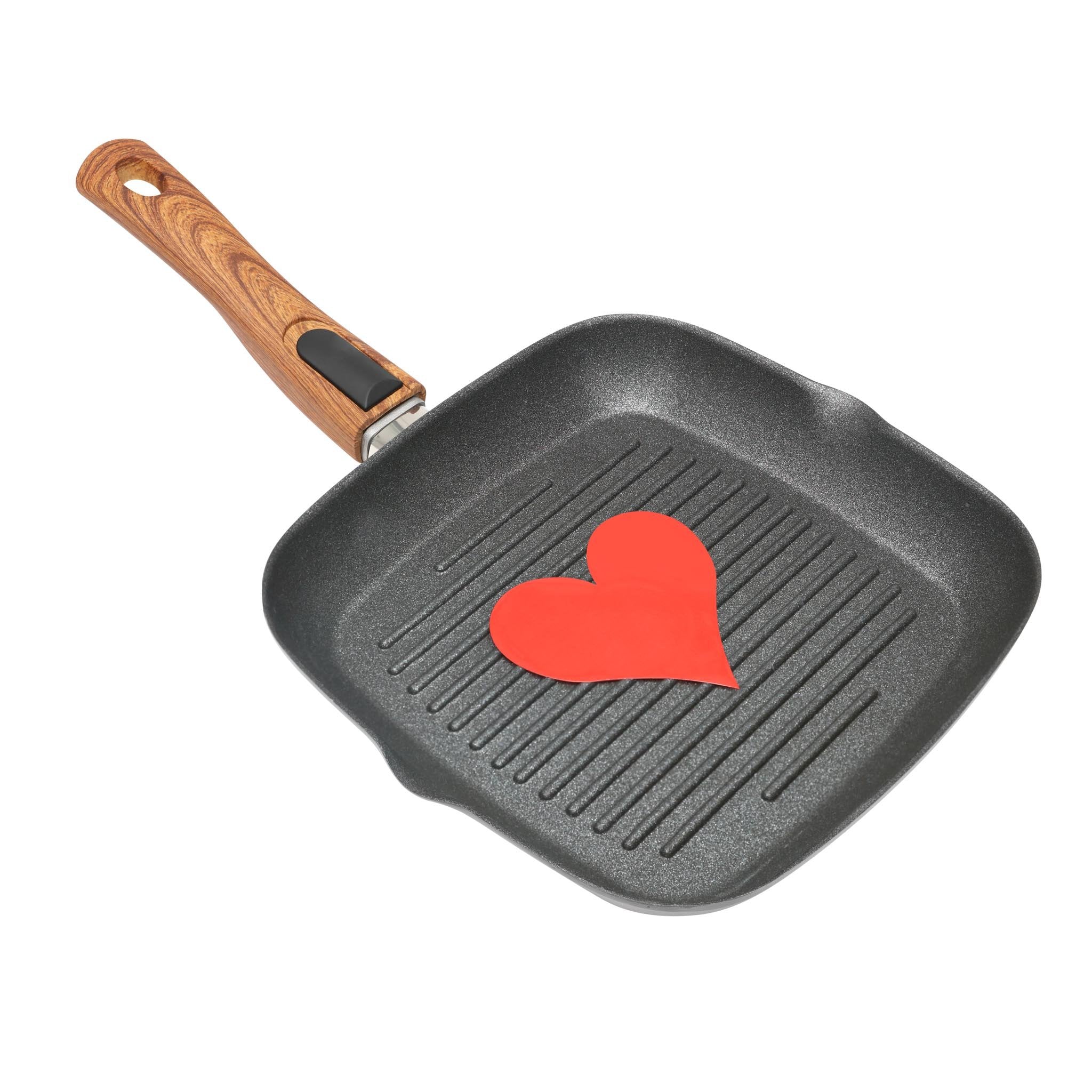 Premium Non-Stick Gourmet Grill Pan by Taste The Difference - Perfect for Indoor & Outdoor BBQ, Steak, Chicken, and Vegetables Cooking