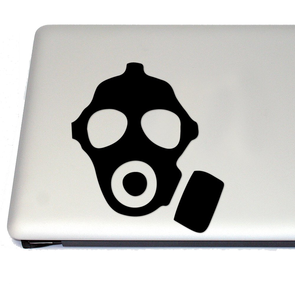Biohazard Gas Mask Vinyl Decal for Cosplay & Fan Gear - Black Sticker for Costumes, Gaming, Halloween & DIY Projects