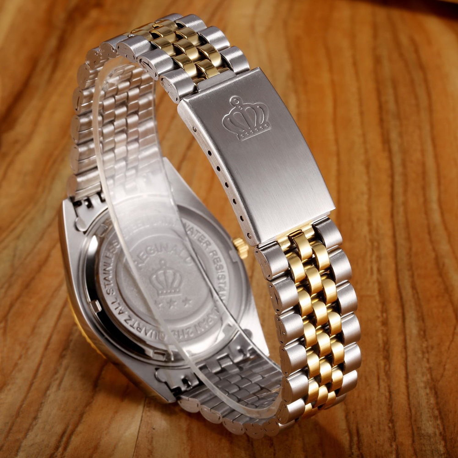 Reginald Men's Stainless Steel Business Watch with Diamond Accents - Waterproof Quartz Watch for Casual, Date & Sports | Perfect for Office, Gym & Formal Events
