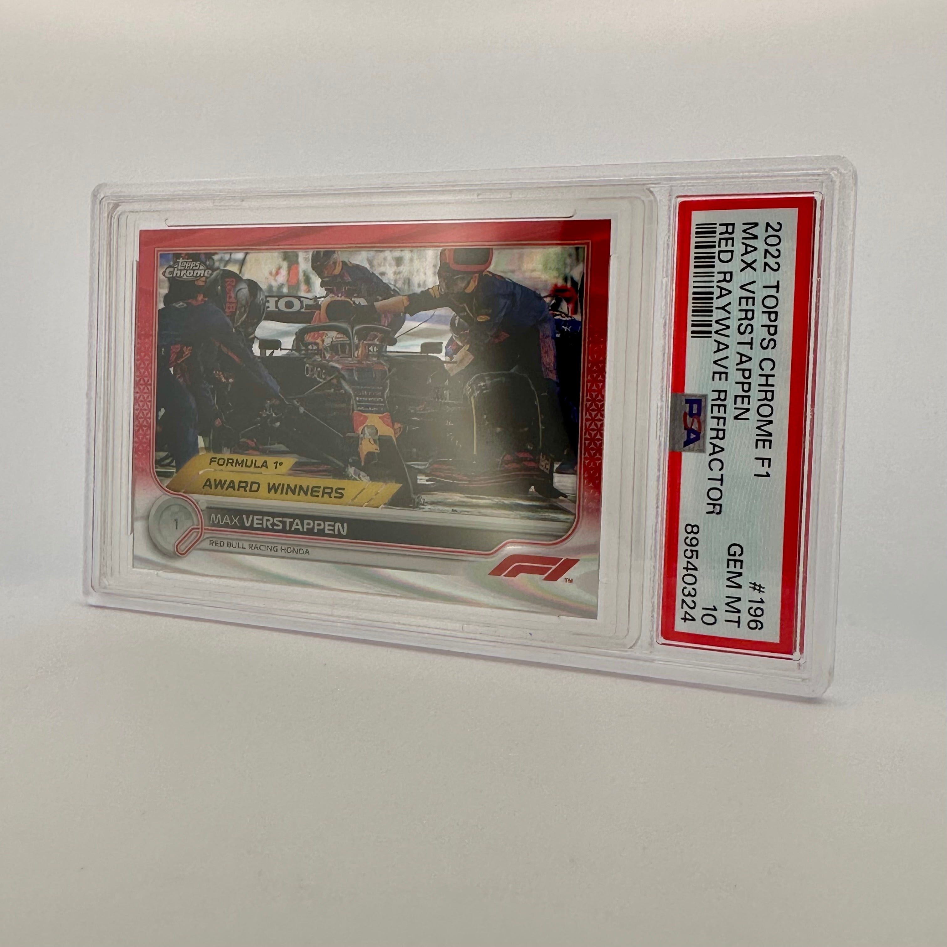 PSA 10 Graded 4/5 Red Raywave Max Verstappen #196 2022 Topps Chrome F1 Trading Card - Perfect for Collectors, Racing Fans & Investment