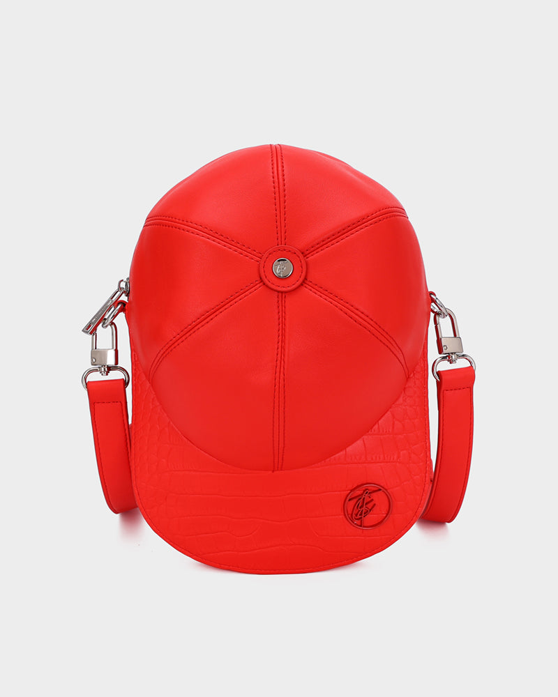Red Baseball Cap Design Bag - Stylish & Trendy Hat Storage for Sports Fans | Perfect for Travel, Gym & Daily Use