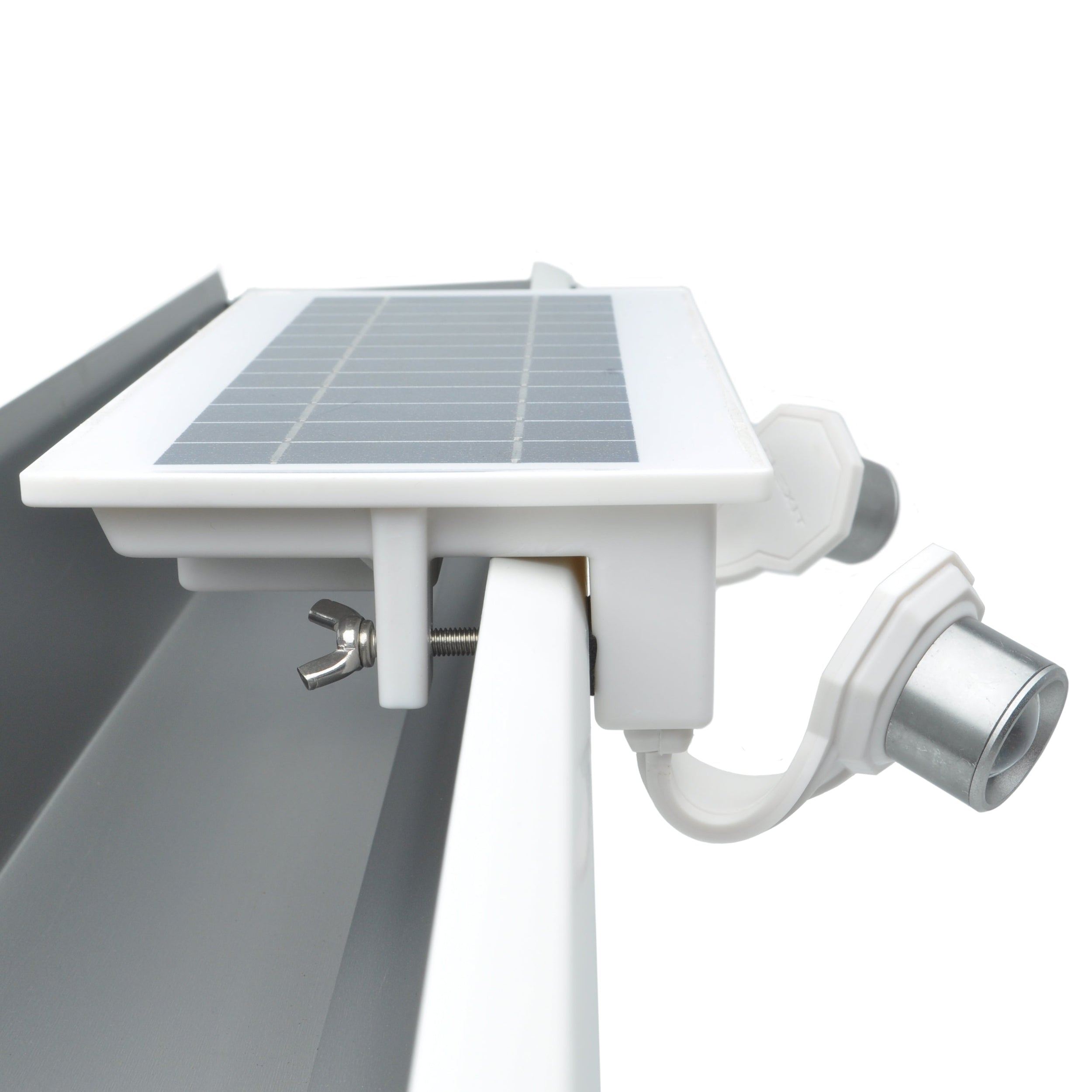 EZ Solar Home Security FLEXIT Spotlight - Gutter Mounted Outdoor Solar Light for Home & Garden Security - Perfect for Driveway, Pathway, and Backyard Lighting